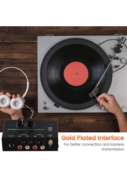 Fono Turntable Preamp Rc A Girişli Fonograf Ön Pampifikatörü Rca/trs Çıkışı Turntable Record Play Eu Fişi Için (Yurt Dışından) fırsatları