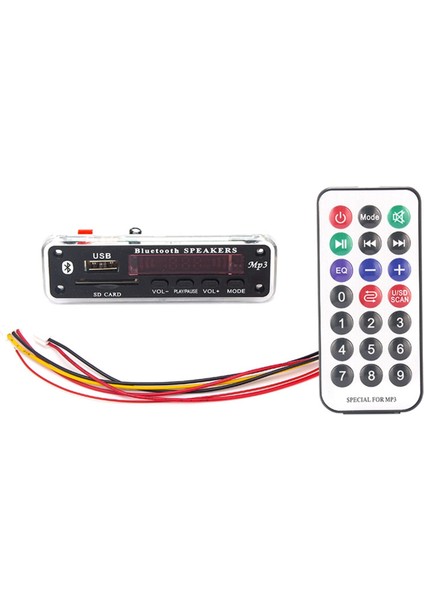 12V Bluetooth 5 0 Audio Decoder Tahtası Mp3 Audio Modülü USB Aux Sd Fm Radyo Kod Çözücü Modülü Araba Için (Yurt Dışından)