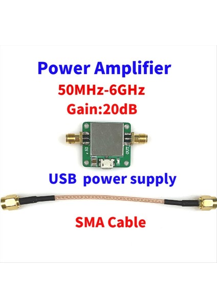 50M-6GHZ Düşük Gürültü Rf Amp Lıther Ultra Geniş Bant Kazanç 20DB Test Ölçüm Muayene Sinyal Kaynakları Koşullandırma Aracı (Yurt Dışından) modelleri