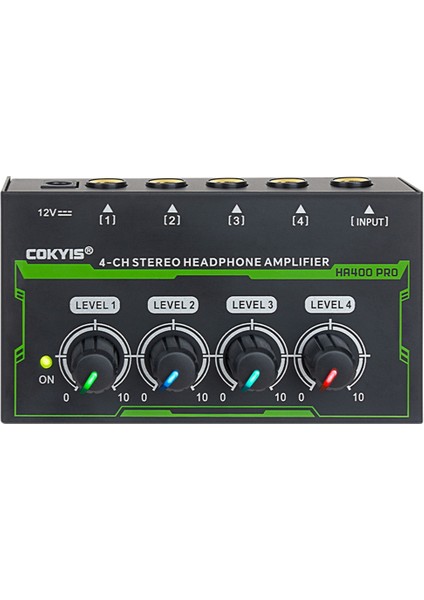 Cokyis HA400 Pro Audio Amplifikatör 4 Kanal Mini Stereo Kulaklık Ses Amplifikatörü Küçük Kulüpler Ev Eu Fişi (Yurt Dışından)