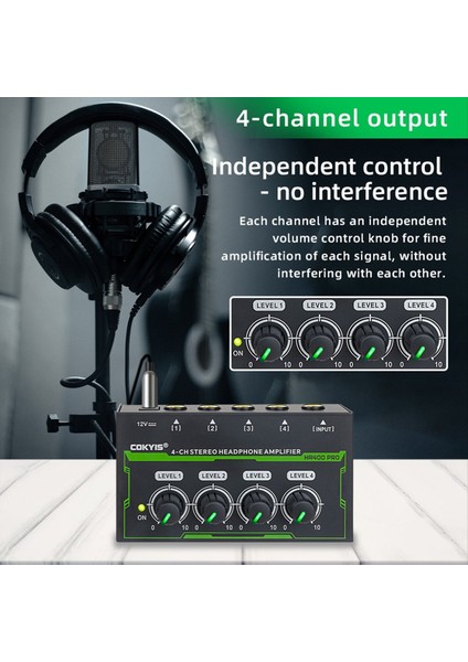 Cokyis HA400 Pro Audio Amplifikatör 4 Kanal Mini Stereo Kulaklık Ses Amplifikatörü Küçük Kulüpler Ev Eu Fişi (Yurt Dışından) fırsatları