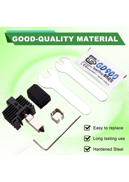 Bambu Lab X1 ve P1 Sertleştirilmiş Çelik Hotend Nozul Montajı 3D Yazıcı Parçaları (Yurt Dışından) fırsatları