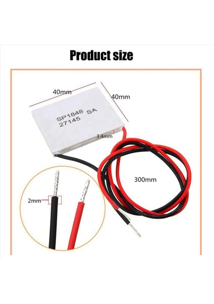 8pcs 40X40MM Termoelektrik Jeneratörü SP1848-27145 Peltier Teg Modülü (Yurt Dışından) fırsatları
