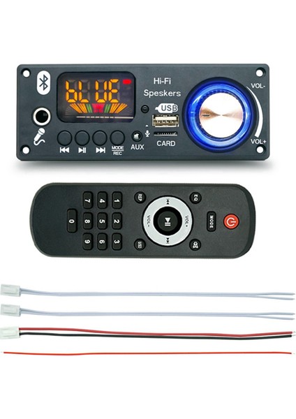 Bluetooth Audio Decoder Amplifikatör Kart 2X80W 160W Amplifikatör Ses Oynatıcısı 12V Dıy Mp3 Çalar Arabası Fm Radyo Modülü Tf USB (Yurt Dışından)