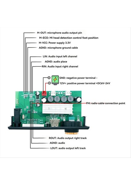 Bluetooth Audio Decoder Amplifikatör Kart 2X80W 160W Amplifikatör Ses Oynatıcısı 12V Dıy Mp3 Çalar Arabası Fm Radyo Modülü Tf USB (Yurt Dışından) modelleri