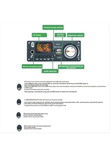 Bluetooth Audio Decoder Amplifikatör Kart 2X80W 160W Amplifikatör Ses Oynatıcısı 12V Dıy Mp3 Çalar Arabası Fm Radyo Modülü Tf USB (Yurt Dışından) fırsatları