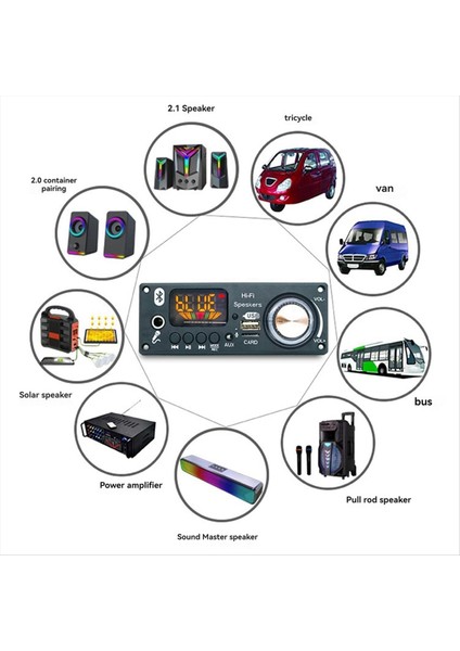 Bluetooth Audio Decoder Amplifikatör Kart 2X80W 160W Amplifikatör Ses Oynatıcısı 12V Dıy Mp3 Çalar Arabası Fm Radyo Modülü Tf USB (Yurt Dışından) indirimleri