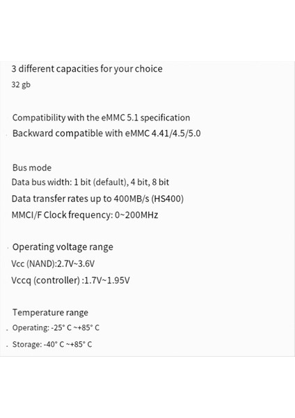 Hızlı Okuma ve Yazma Hızları Geliştirme ile Turuncu Pı 5 32GB Yüksek Performanslı Kartı Için Emmc Modülü (Yurt Dışından) fiyatları