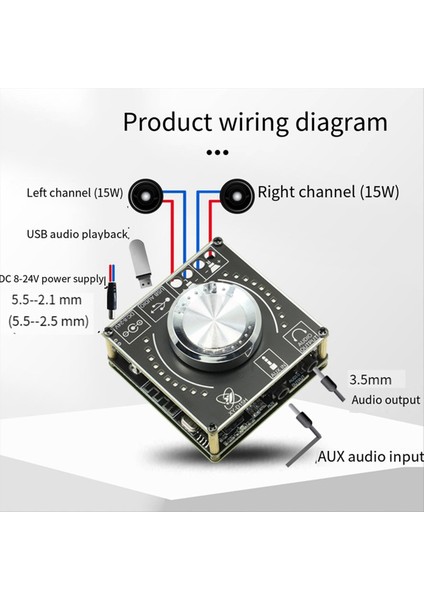 10W15W20W Stereo Bluetooth Audio Dijital Amplifikatör Modülü Hacim Spektrum Müzik Ritim Işık D15H (Yurt Dışından) fırsatları