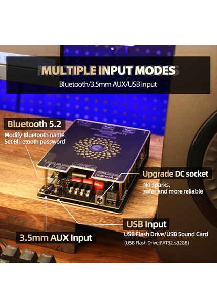 Dajunguo T220HS Bluetooth Amplifikatör Kartı 220W+220W Stereo Kanal Hıfı Amplifikatör TPA3251 Bluetooth 5 2 Ses Modülü (Yurt Dışından)