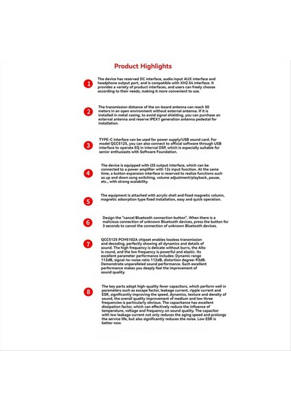 QCC5125 Bluetooth 5 1 Decoder Tahtası Ateş Sınıfı Kod Çözme Kartı Aptx Ldac Kayıpsız Hıfı Hd Ses Kalitesi (Yurt Dışından) fırsatları