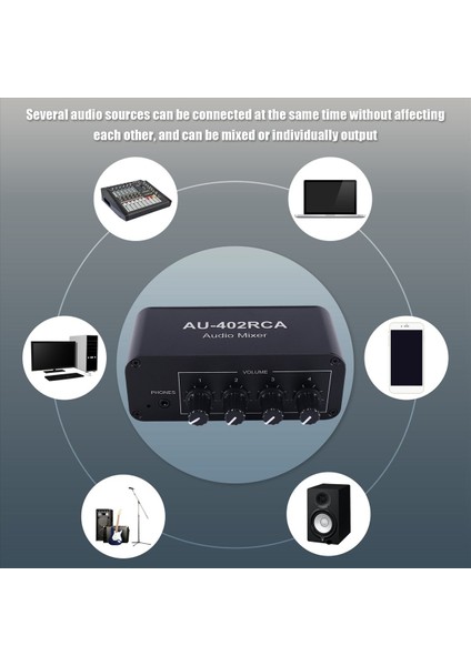 Çok Kaynak Rca Mikser Stereo Ses Yankanı 4 Giriş 2 Çıkış Ses Anahtarı Driver Drive Depo Hacim Kontrolü (Yurt Dışından) fiyatları