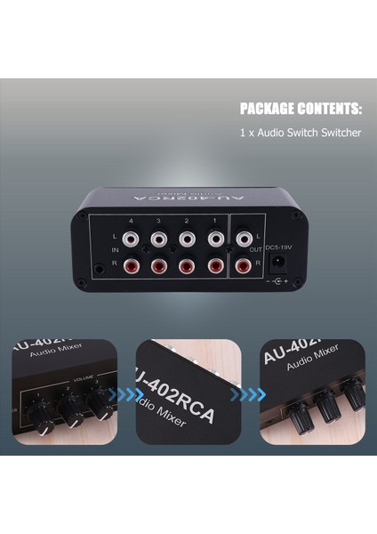 Çok Kaynak Rca Mikser Stereo Ses Yankanı 4 Giriş 2 Çıkış Ses Anahtarı Driver Drive Depo Hacim Kontrolü (Yurt Dışından) indirimleri