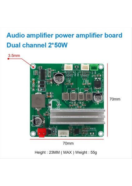 TPA3116D2 Ses Amplifikatör Kart 2 0 Kanal 2X50W Stereo Hıfı Power Subwoofer Ses Amplifikatör Modülü DC12V (Yurt Dışından) modelleri