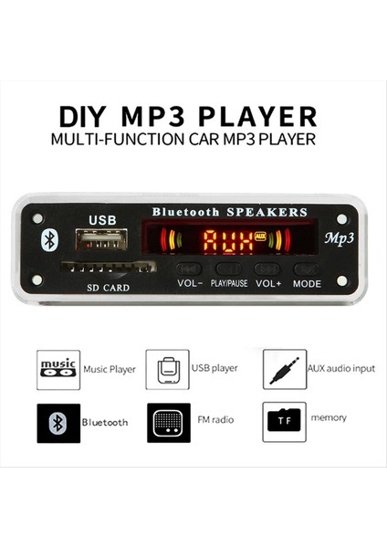12V Bluetooth 5 0 Audio Decoder Tahtası Mp3 Audio Modülü USB Aux Sd Fm Radyo Kod Çözücü Modülü Araba Için (Yurt Dışından) fiyatları
