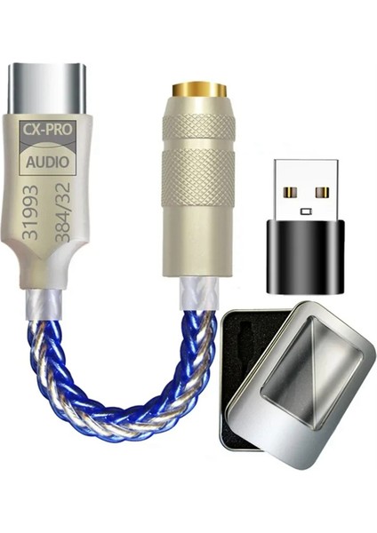 CX31993 Hıfı Dac Tip C Ila 3 5mm Kulaklık Amplifikatör Ses Decoder Iem Amp USB Adaptör A ile Cep Telefonu Adaptörü A (Yurt Dışından)