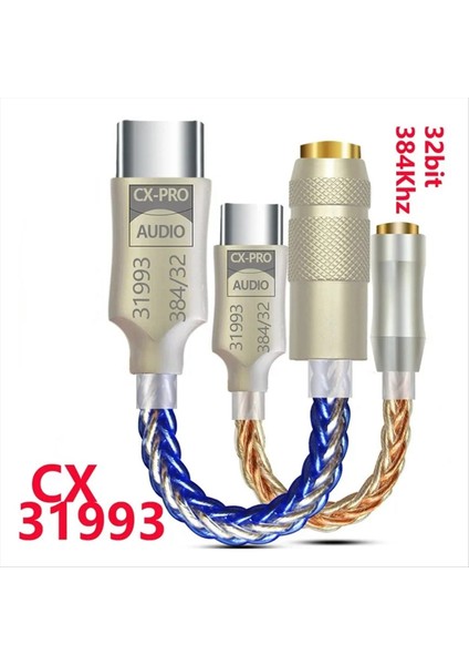 CX31993 Hıfı Dac Tip C Ila 3 5mm Kulaklık Amplifikatör Ses Decoder Iem Amp USB Adaptör A ile Cep Telefonu Adaptörü A (Yurt Dışından) fırsatları