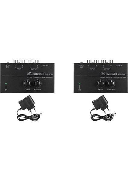2x PP500 Ultra Kompaks Fono Preamp Pre Amp Preampikatörü Seviye Hacim Kontrolü Ab Fişi (Yurt Dışından)