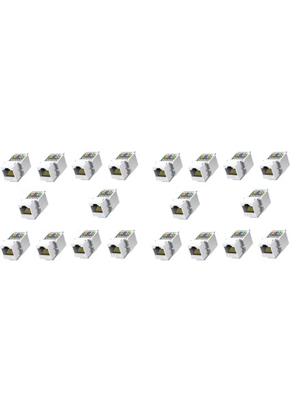 20 Paket Cat6 RJ45 Keystone Jack Araç Daha Az Damalma Aracı Yok Gereken Modül Bağlayıcı (Yurt Dışından)