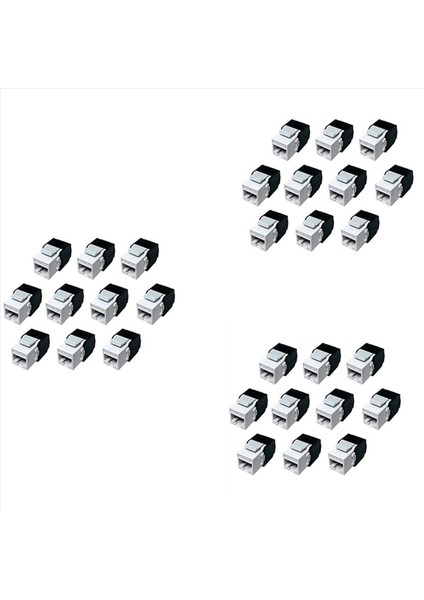 30 Pack CAT6A RJ45 Keystone Jack -Cat6 Uyumlu -180 Derece Toolless -Thernnet Duvar Kriko -CAT6A Ağ Bağlayıcı (Yurt Dışından)