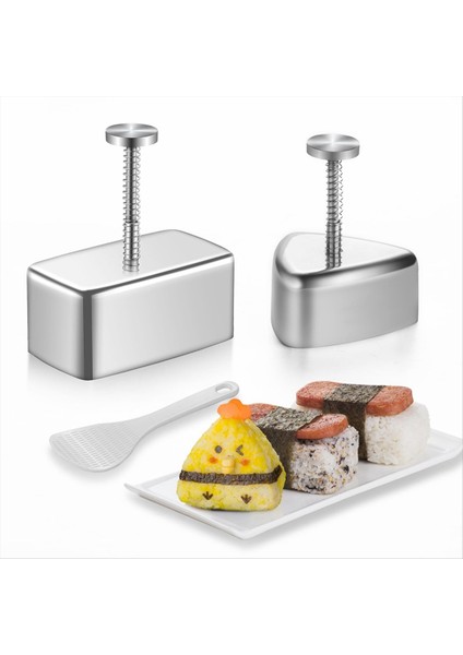 3 Paket Onigiri Kalıp Paslanmaz Çelik Musubi Kalıp Pirinç Kalıp Kiti Maker Pres Klasik Üçgen Pirinç Top Maker Sushi Kalıp (Yurt Dışından) modelleri