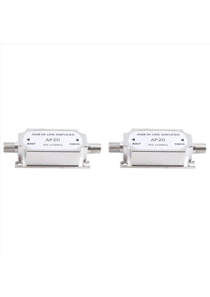 2x AP20 Uydu 20DB Sıralı Amplifikatör 950-2150MHZ Anten Kablosu Çalışma Kanalı Gücü Için Sinyal Booster (Yurt Dışından)