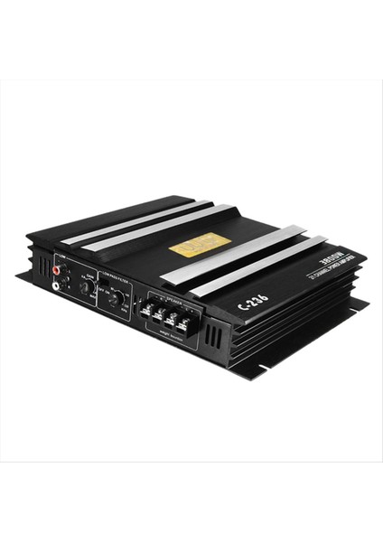 C-236 3800W Araç Amplifikatör 2 Kanal Siyah Alüminyum Alaşım Yüksek Güçlü Araba Stereo Ses Güç Amplifikatörü Araba Subwoofer (Yurt Dışından)