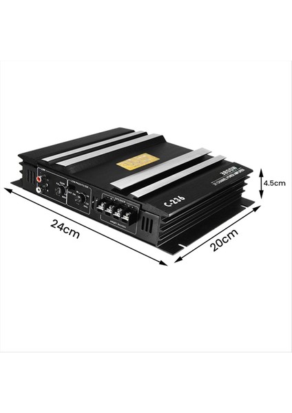 C-236 3800W Araç Amplifikatör 2 Kanal Siyah Alüminyum Alaşım Yüksek Güçlü Araba Stereo Ses Güç Amplifikatörü Araba Subwoofer (Yurt Dışından) fırsatları