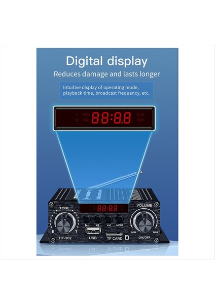 Yeni Dijital Bluetooth Amplifikatör 12V Ana Araba 2 Kanal Hifi Ses Hoparlör Fm Alıcı Ses Amplaficador Clase-Ab Amp (Yurt Dışından) modelleri