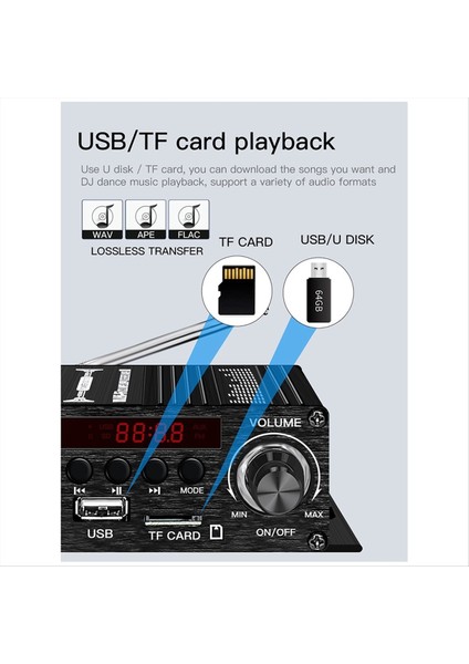 Yeni Dijital Bluetooth Amplifikatör 12V Ana Araba 2 Kanal Hifi Ses Hoparlör Fm Alıcı Ses Amplaficador Clase-Ab Amp (Yurt Dışından) indirimleri