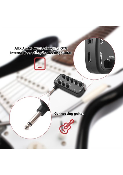 Bas Amplifikatör Bas Etkileri Taşınabilir Kulaklık Amplifikatör Fişi ve Oyun Elektrik Bas Müzik Enstrümanı (Yurt Dışından) indirimleri