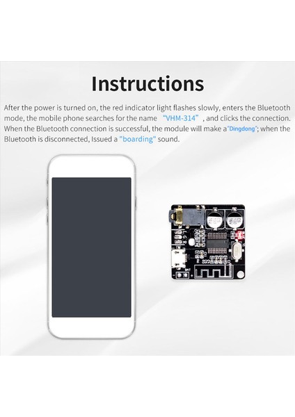 VHM-314 Bluetooth Ses Alıcı Kart Bluetooth 5 0 Mp3 Kaybı Dolaslar Koutcu Kurulu Kablosuz Stereo Müzik Modülü 50PCS (Yurt Dışından) fiyatları
