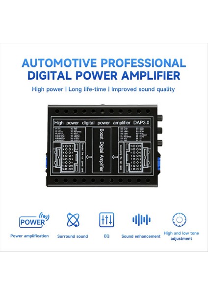 Araba Dsp Amplifikatör Dc 12V Hi-Fi Booster Ses Stereo Dijital Ses Işlemcileri 4X60W Android Kayıpsız Yükseltme (Yurt Dışından) fiyatları