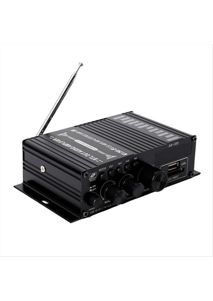 AK380 Bluetooth Amplifikatör Hıfı Ses Karaoke 2 Kanal Ev Sineması Amplifikatörü Güç D Sınıfı D Amplifika USB Sd Aux Giriş (Yurt Dışından)
