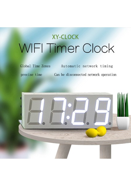 3x Wifi Zaman Servis Saat Modülü Otomatik Saat Dıy Dijital Saat Kablosuz Ağ Zaman Servisi Beyaz (Yurt Dışından) indirimleri