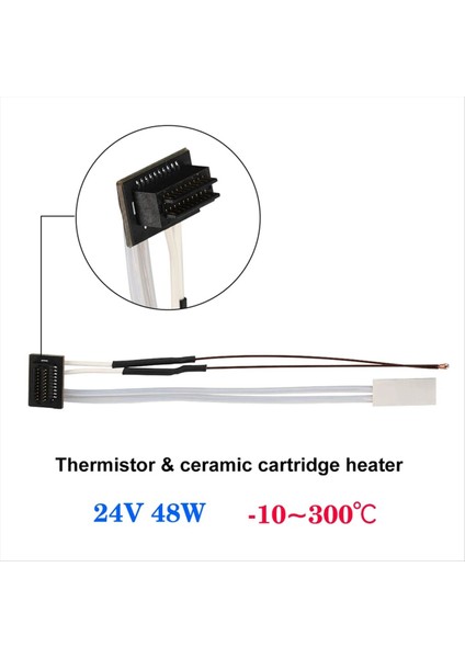 Bambu Lab P1P P1S Için Termistör Seramik Kartuş Isıtıcısı P1P P1S 24V 48W Isıt Tüpü 3D Baskı Termistör Hotend (Yurt Dışından) modelleri