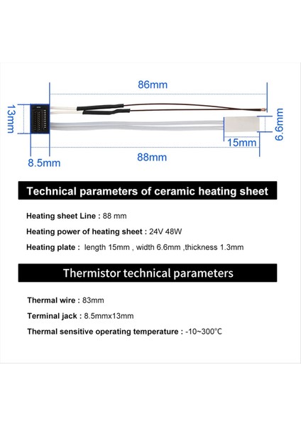 Bambu Lab P1P P1S Için Termistör Seramik Kartuş Isıtıcısı P1P P1S 24V 48W Isıt Tüpü 3D Baskı Termistör Hotend (Yurt Dışından) indirimleri