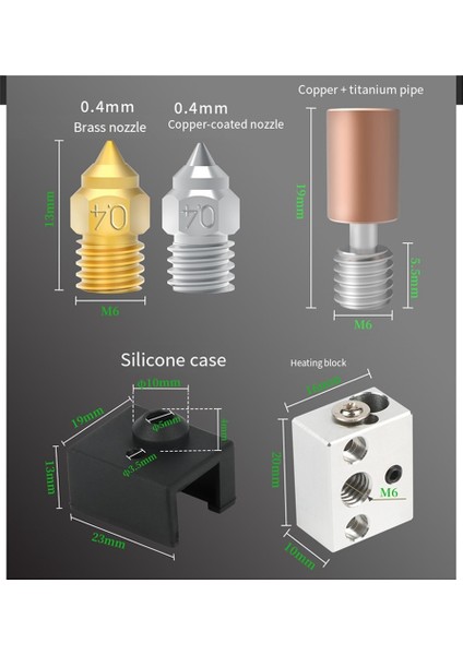 Ender3 S1/pro Baskı Başı Sıcak Uç Kiti Bakır Kaplamalı Titanyum Alaşım Bimetalik Yüksek Sıcaklık Dayanıklı Yükseltilmiş (Yurt Dışından) modelleri
