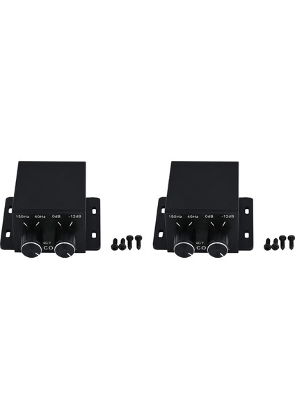 2x Araç Ses Regülatör Amplifikatör Bas Subwoofer Stereo Ekolayzer Kontrolörü 4 Rca (Yurt Dışından)