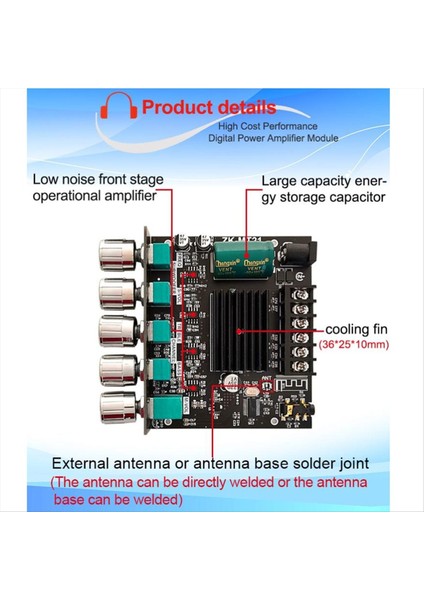 ZK-MT21 2X50W+100W 2 1 Kanal Subwoofer Dijital Güç Amplifikatör Kartı Aux Stereo Bluetooth 5 0 Bas Amp Uygulama Kontrolü (Yurt Dışından) fiyatları