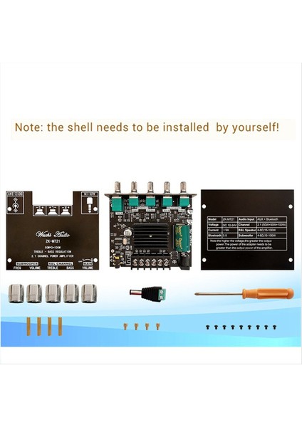 ZK-MT21 2X50W+100W 2 1 Kanal Subwoofer Dijital Güç Amplifikatör Kartı Aux Stereo Bluetooth 5 0 Bas Amp Uygulama Kontrolü (Yurt Dışından) fırsatları