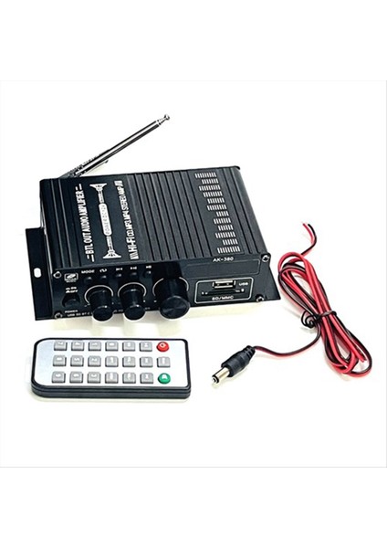 AK380 Bluetooth Amplifikatör Hıfı Ses Karaoke 2 Kanal Ev Sineması Amplifikatörü Güç D Sınıfı D Amplifika USB Sd Aux Giriş (Yurt Dışından) fırsatları