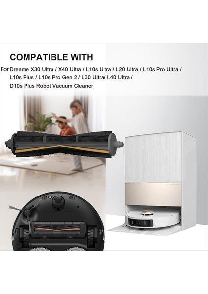 Dreame X40 X30 Pro X20 Pro Plus L10S Ultra L20 Ultra L10 Plus Anti-Bangle Hair Tricut Fırça Vakum Aksesuar (Yurt Dışından) fırsatları