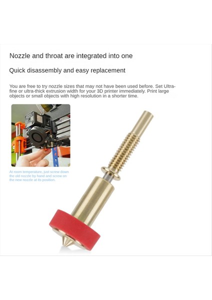 1pcs All-One Pirinç Titanyum Nozul Heatbreak Pirinç Titanyum Nozul Revo Hotend Extruder 0 8mm (Yurt Dışından) fırsatları