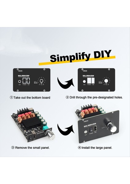 ZK-1002S Bluetooth Amplifikatör Kartı 100W+100W 12-24V Geniş Gerilim Girişi USB 3 5 mm Giriş Ses Modülü B Destekleri (Yurt Dışından) indirimleri