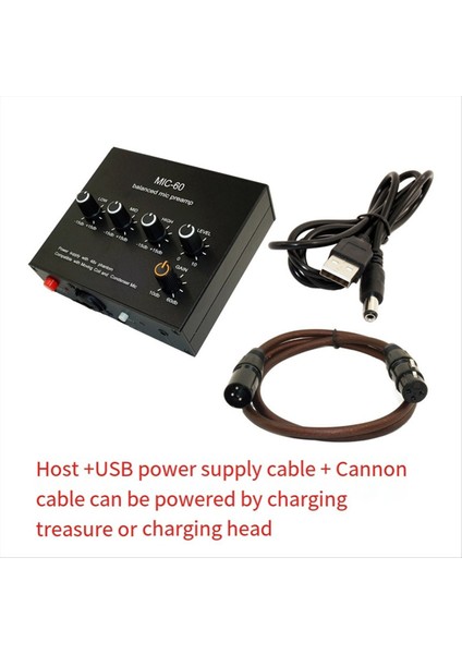 Xlr Kablosu ile 48V Phantom Power ile Dengeli Dinamik Mikrofon Amplifikatör Müzik Amplifikatörü Mıc-60 (Yurt Dışından) fiyatları