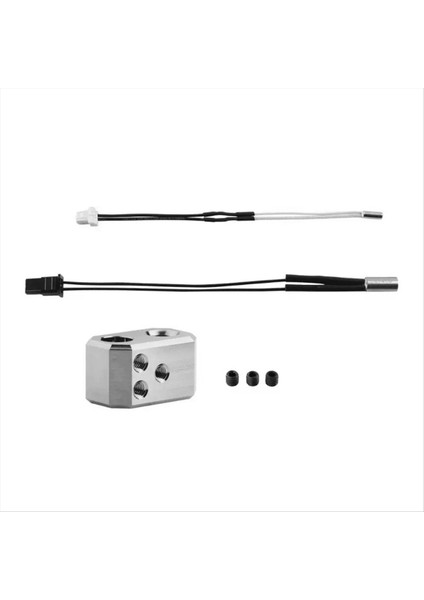 Prusa I3 Mk4 Ekstrüder Bakır Kaplama Isıtma Bloğu+Isıtma Çubuğu+Termal Tel 3D Yazıcı Aksesuarları (Yurt Dışından)