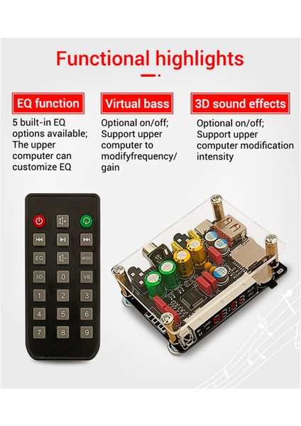 Zk-Dam K1 Dsp Tuning Preamp Bluetooth Decoder Tahtası Tahribatsız Ateş U Disk Koaksiyel Ses Kartı Tf Kod Çözme Kartı (Yurt Dışından)
