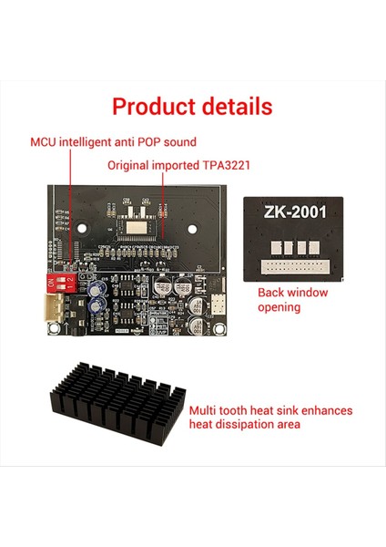 ZK-2001 TPA3221 100WX2 Çift Kanallı Saf Arka Sahne Dijital Amplifikatör Kart 200W Amp Köprü Kridged Mono Subwoofer Hoparlör (Yurt Dışından) indirimleri