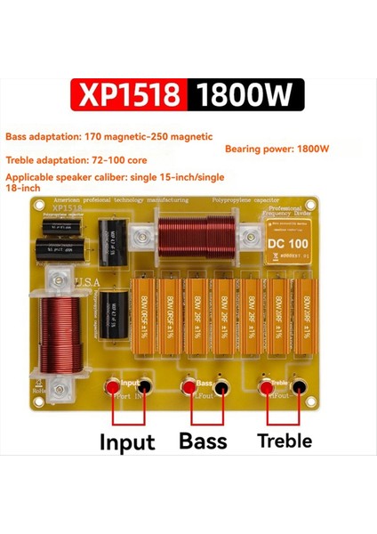 Ses Bölücü Sahne Hoparlörü Iki Yönlü Frekanslı Tek 15/18 Inç Yüksek Güçlü Ktv Yüksek ve Düşük Bass Hoparlör (Yurt Dışından) fiyatları